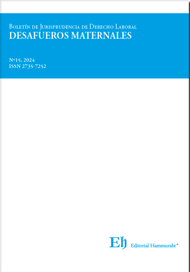 Boletín de juisprudencia de Derecho laboral N°15. Desafuero maternales