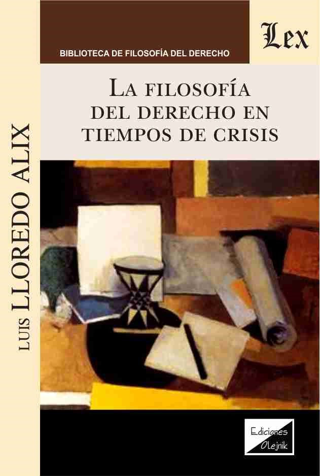 Filosofía del Derecho en Tiempos de Crisis