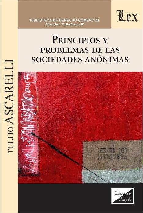 Principios y Problemas de Las Sociedades Anónimas
