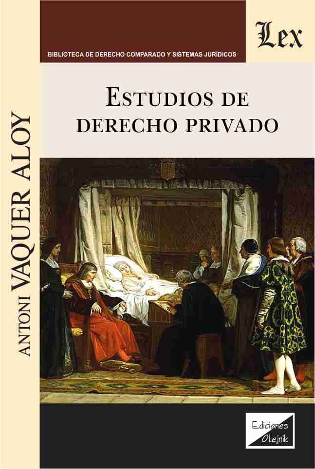 Estudios de Derecho Privado