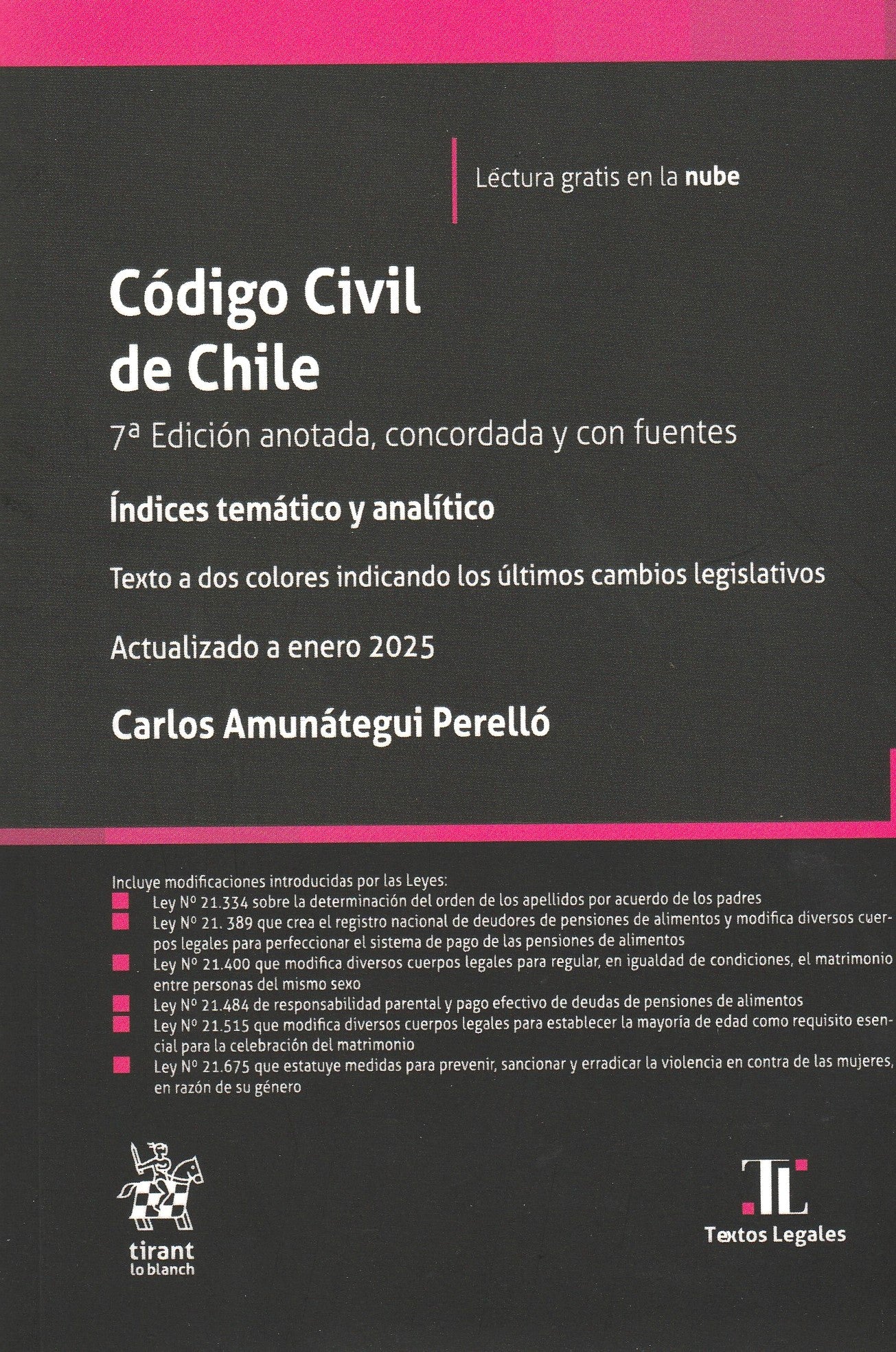 Código Civil de Chile. 7a edición anotada, concordada y con fuentes. Actualizado a enero de 2025. Pocket