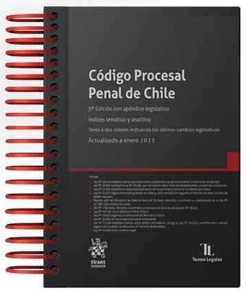 Código procesal penal de Chile. 5a edición con apéndice legislativo, índice temático y análitico