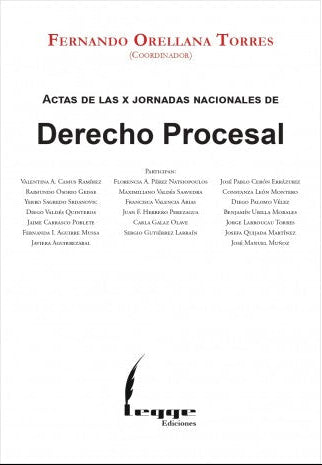 Actas de las X Jornadas Nacionales de Derecho Procesal