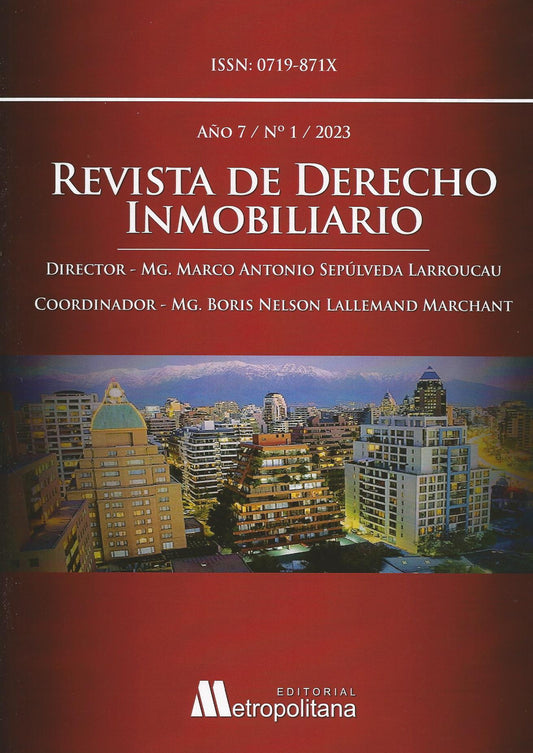 Revista de Derecho Inmobiliario. Año 7, N. 1, 2023.