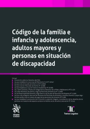 Código de la familia e infancia y adolescencia, adultos mayores  y personas en situación de discapacidad