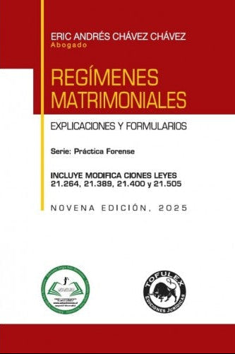 Regímenes matrimoniales. Novena edición. 2025