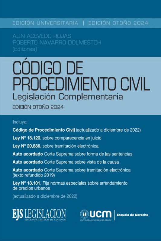 Código de procedimiento civil. Legislación complementaria. Edición otoño 2024